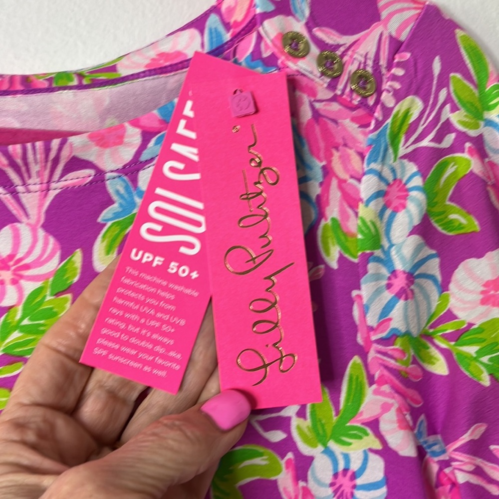 Lilly Pulitzer UPF50+ Sophie Dress in Amethyst Moms The Word, Size Medium. - Picture 5 of 12